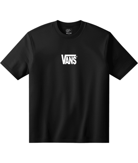 VANS Stretch Logo T-Shirt Black/White Men's Short Sleeve T-Shirts Vans 
