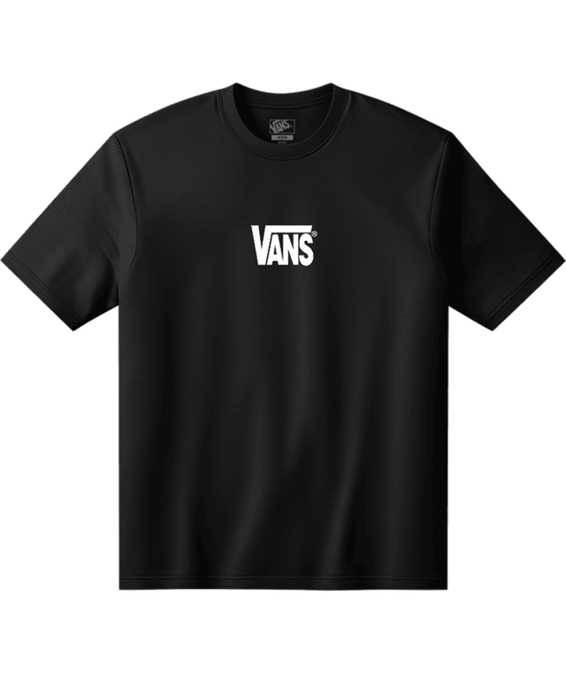 VANS Stretch Logo T-Shirt Black/White Men's Short Sleeve T-Shirts Vans 