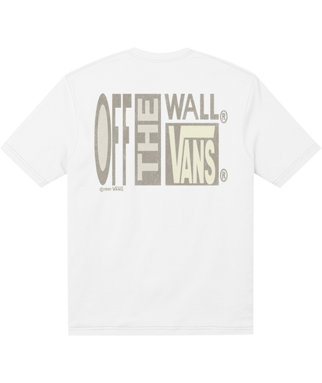 VANS Stretch Stack Crackle T-Shirt White Men's Short Sleeve T-Shirts Vans 