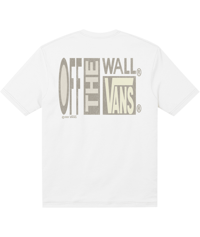 VANS Stretch Stack Crackle T-Shirt White Men's Short Sleeve T-Shirts Vans 