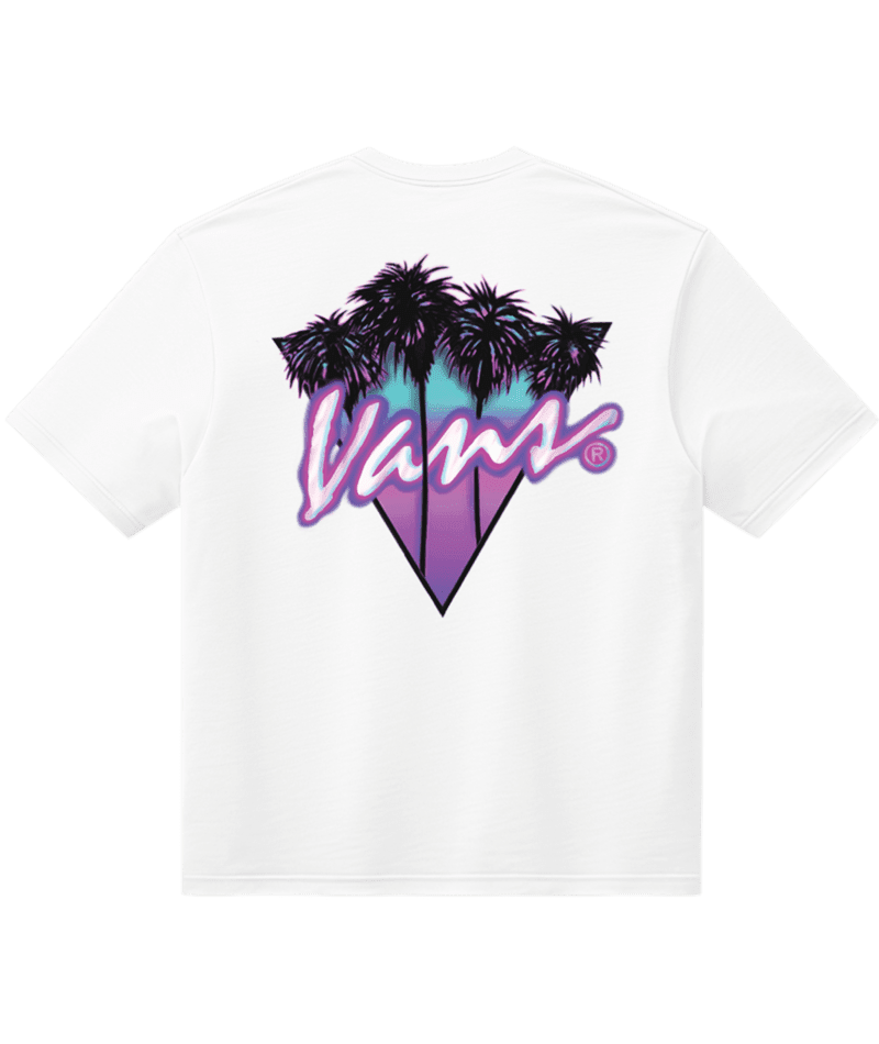 VANS Palm Drive T-Shirt White Men's Short Sleeve T-Shirts Vans 