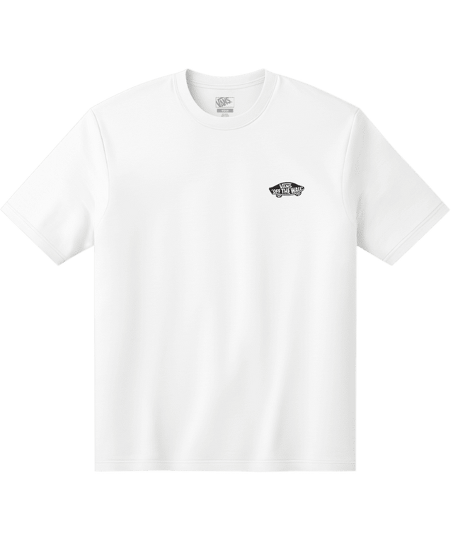 VANS Double Standard T-Shirt White/Black Men's Short Sleeve T-Shirts Vans 
