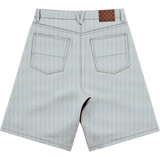 VANS Check-5 Baggy Striped Denim Shorts Blue Men's Walkshorts Vans 