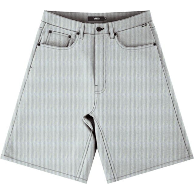 VANS Check-5 Baggy Striped Denim Shorts Blue Men's Walkshorts Vans 