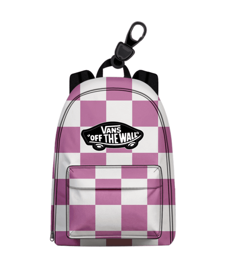 VANS Micro Old Skool Checkerboard Bag Charm Pink Fizz Backpacks Vans 