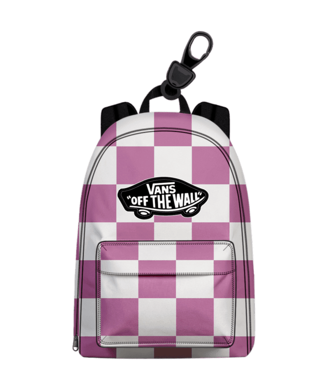 VANS Micro Old Skool Checkerboard Bag Charm Pink Fizz Backpacks Vans 