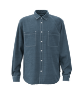 VANS Chambray Long Sleeve Button Up Medium Indigo Men's Long Sleeve Button Up Shirts Vans 
