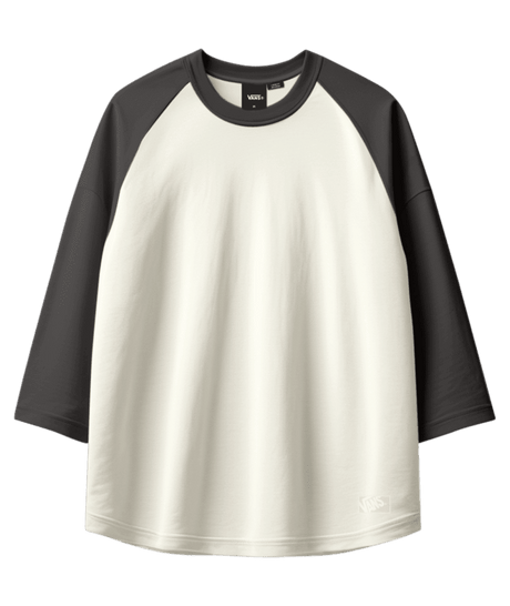 VANS Standard Raglan T-Shirt Faded Black/Egret Men's 3/4 Sleeve T-Shirts Vans 