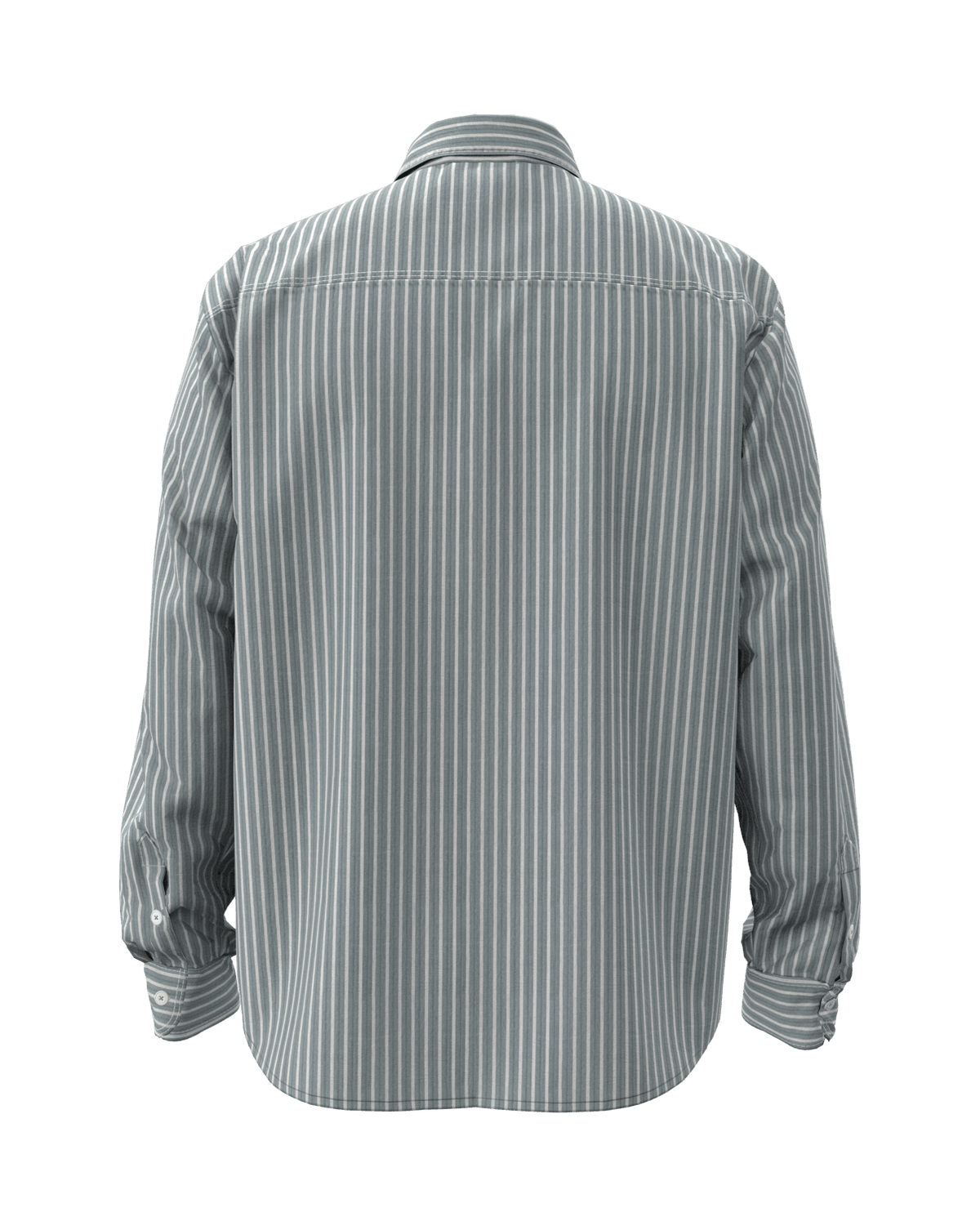 VANS Dobby Stripe Long Sleeve Button Up Shirt Mystic Moss Men's Long Sleeve Button Up Shirts Vans 