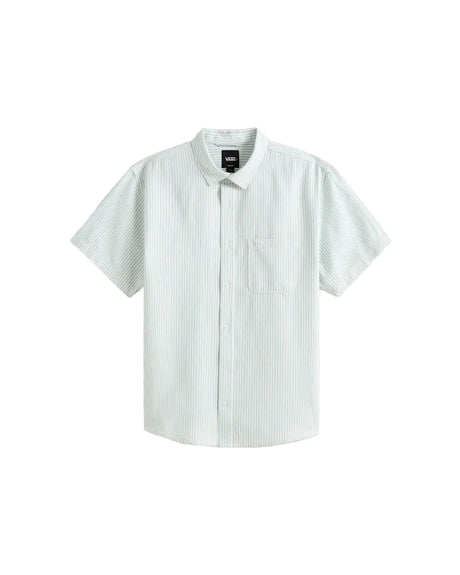 VANS Lawson Shorts Sleeve Button Up Dawn Mist/Marshmallow Men's Short Sleeve Button Up Shirts Vans 
