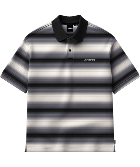 VANS Molino Shadow Stripe Polo Shirt Steel Shadow Men's Short Sleeve Button Up Shirts Vans 
