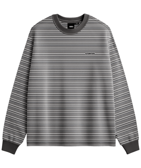 VANS Wesley Stripe Long Sleeve T-Shirt Faded Black Men's Long Sleeve T-Shirts Vans 