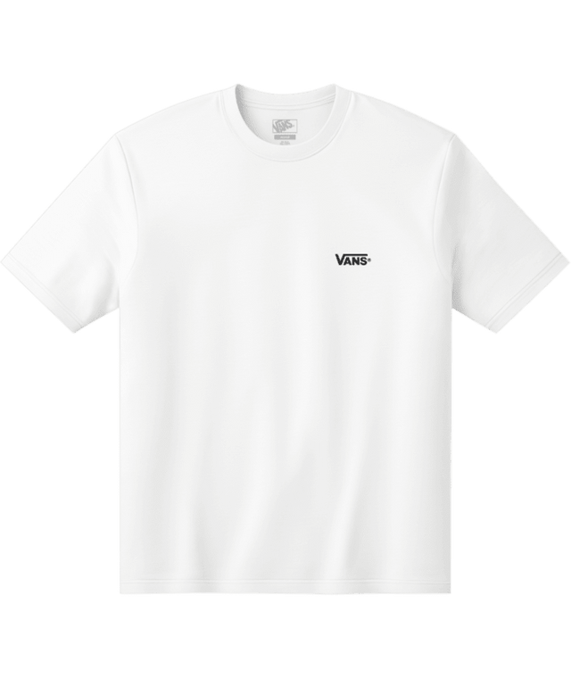 VANS New Left Chest T-Shirt White/Black Men's Short Sleeve T-Shirts Vans 