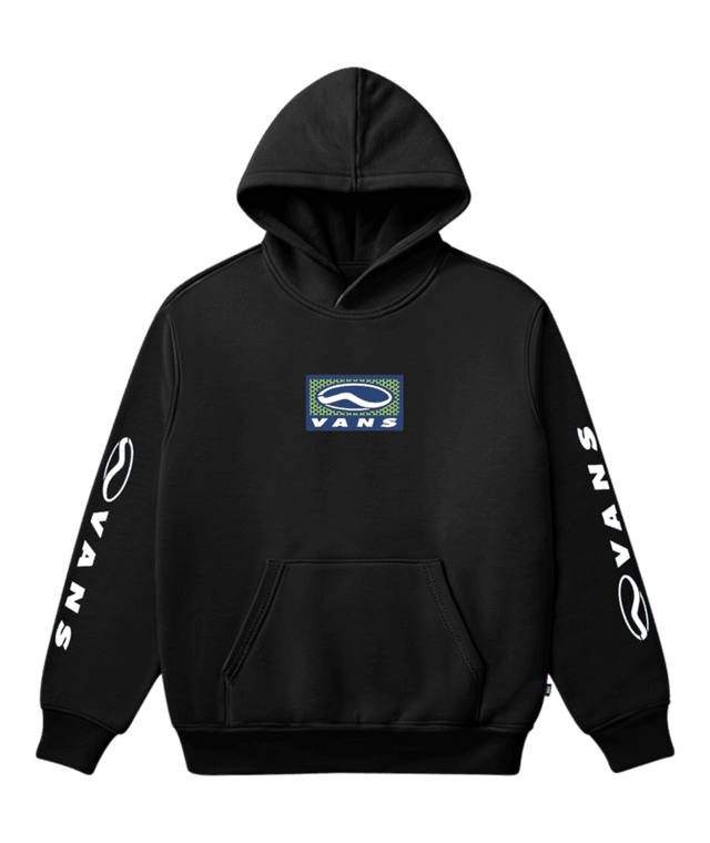 VANS Boys Sidestripe Sportswear Pullover Hoodie Black Boy's Pullover Hoodies Vans 