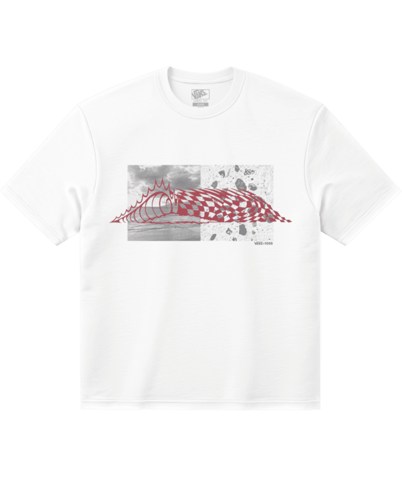 VANS Wave Check T-Shirt White Men's Short Sleeve T-Shirts Vans 