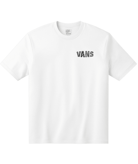 VANS Boys Racing Flames White Boy's T-Shirts Vans 
