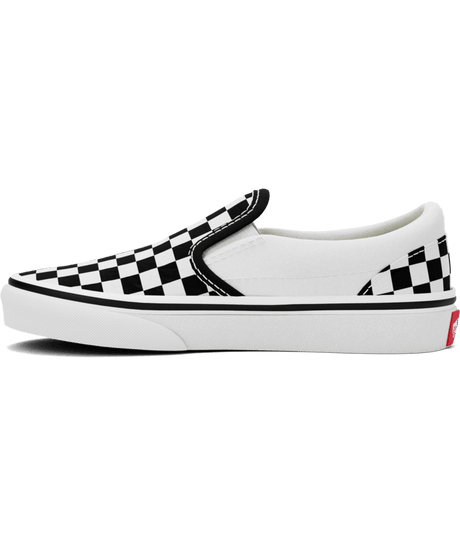 VANS Kids Classic Slip-On Checkerboard Shoes Black/True White Youth and Toddler Skate Shoes Vans 