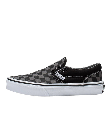 VANS Youth Classic Slip On Shoes Checkerboard Black/Pewter Youth and Toddler Skate Shoes Vans 