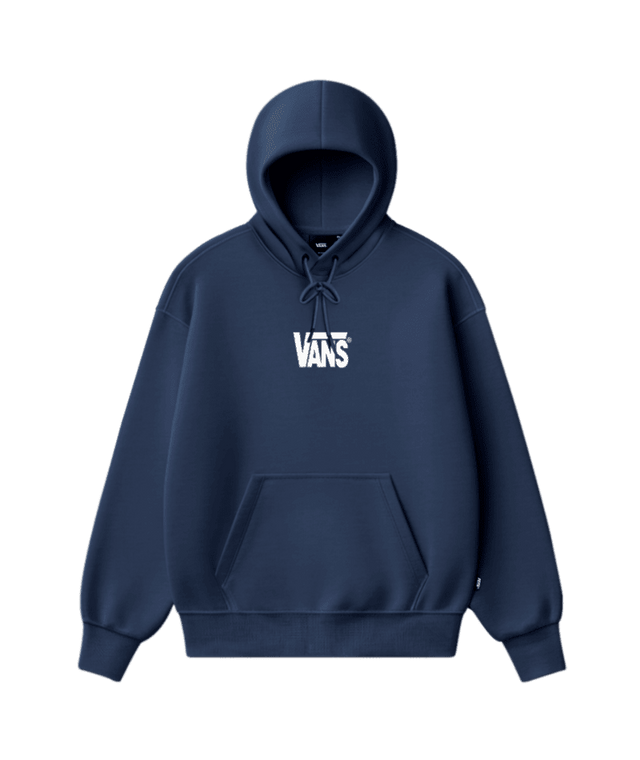 VANS Stretch Logo Pullover Hoodie Dress Blue Men's Pullover Hoodies Vans 