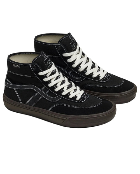 VANS Crockett High Decon Shoes Black/Chocolate Men's Skate Shoes Vans 