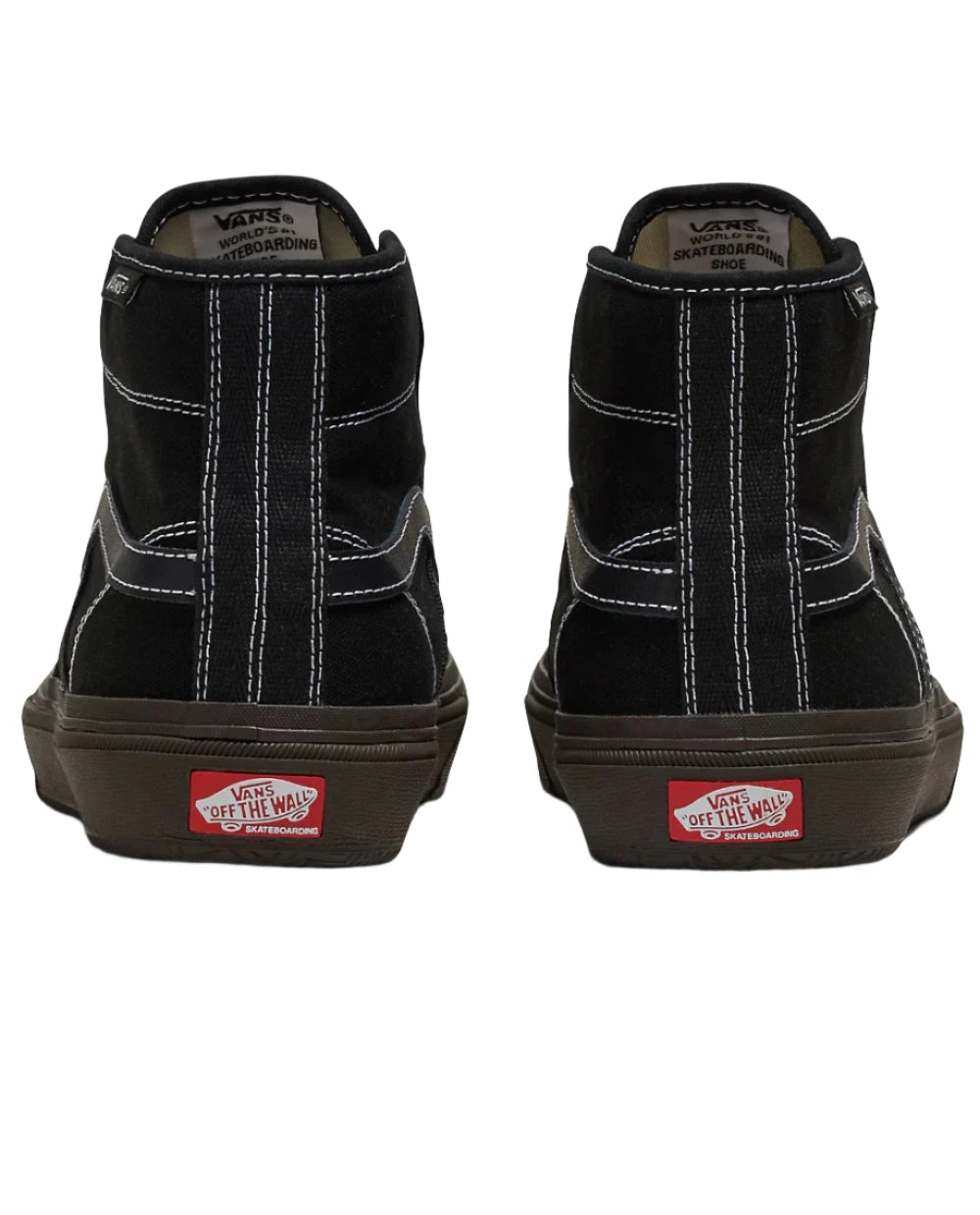 VANS Crockett High Decon Shoes Black/Chocolate Men's Skate Shoes Vans 