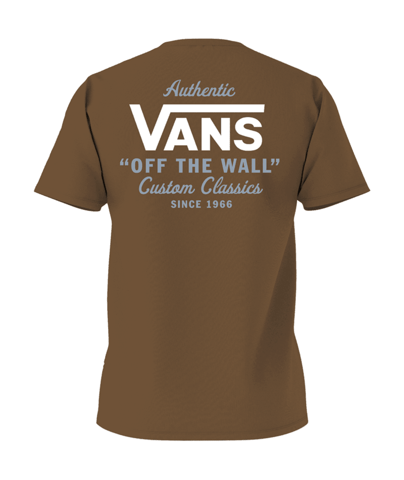 VANS Holder Classic T-Shirt Coffee Liqueur/White Men's Short Sleeve T-Shirts Vans 
