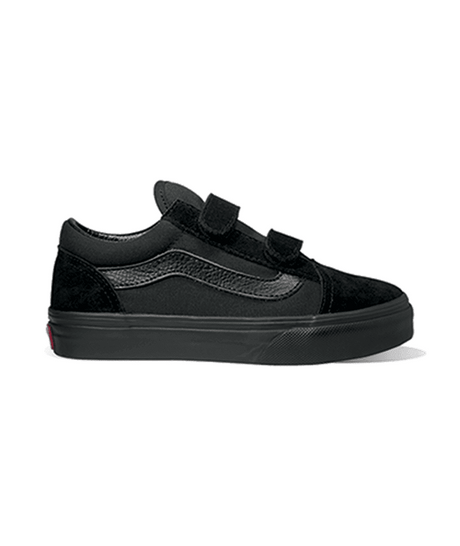 VANS Kids Old Skool V Shoes Black/Black Youth and Toddler Skate Shoes Vans 