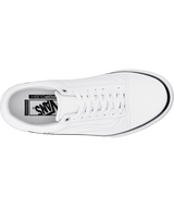 VANS Skate Old Skool Leather Shoes White/White Men's Skate Shoes Vans 