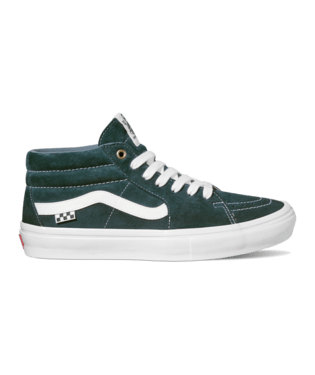 VANS Skate Grosso Mid Shoes Pig Suede Blue/White Men's Skate Shoes Vans 