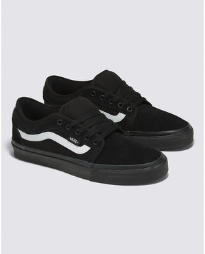 VANS Chukka Low Sidestripe Shoe Black/Black/White Men's Skate Shoes Vans 