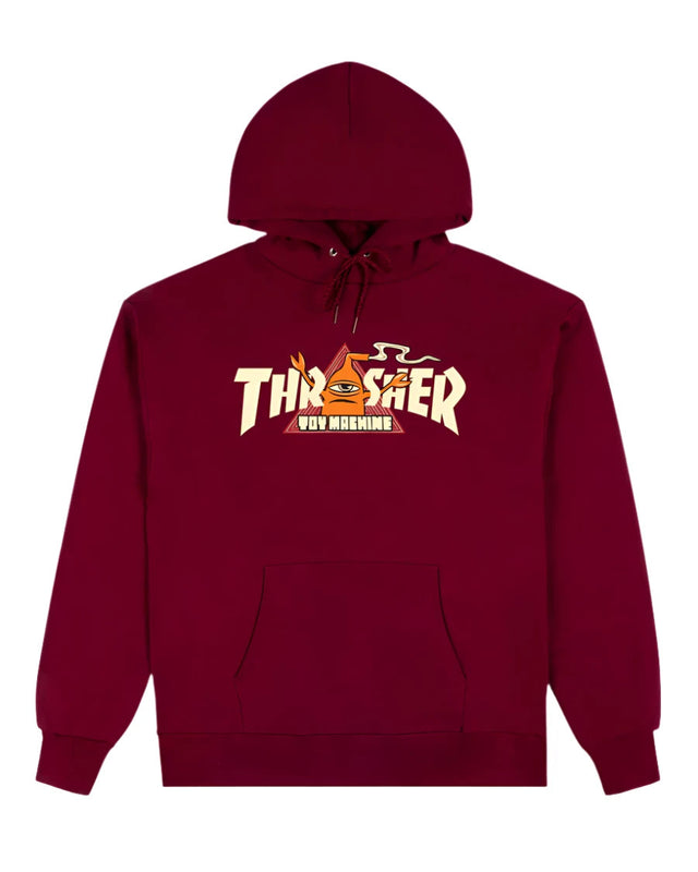 THRASHER Toy Machine Vortex Pullover Hoodie Maroon – Freeride