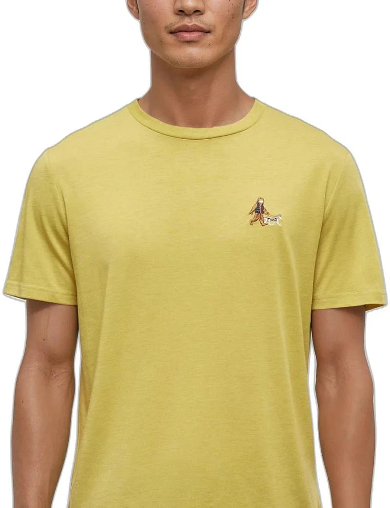 TENTREE Sasquatch T-Shirt Dusk Yellow Heather/Fishing Men's Short Sleeve T-Shirts Tentree 
