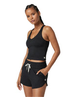 VUORI Women's Halo Performance Crop 2.0 Black Heather Women's Tank Tops and Halter Tops Vuori 