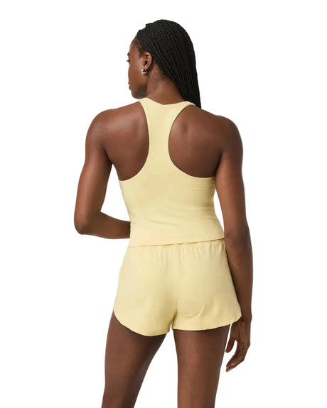 VUORI Women's Halo Performance Crop 2.0 Tank Lemon Snap Hather Women's Tank Tops and Halter Tops Vuori 