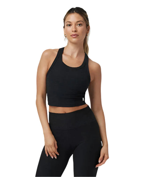 VUORI Women's Elevation Racerback Tank Black Heather Women's Tank Tops and Halter Tops Vuori 