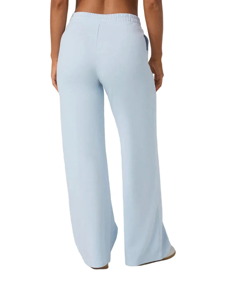 VUORI Women's Halo Essential Wide Leg Pant Soft Sky Heather Women's Pants Vuori 