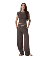 VUORI Women's Halo Essential Wide Leg Pant Java Heather Women's Pants Vuori 