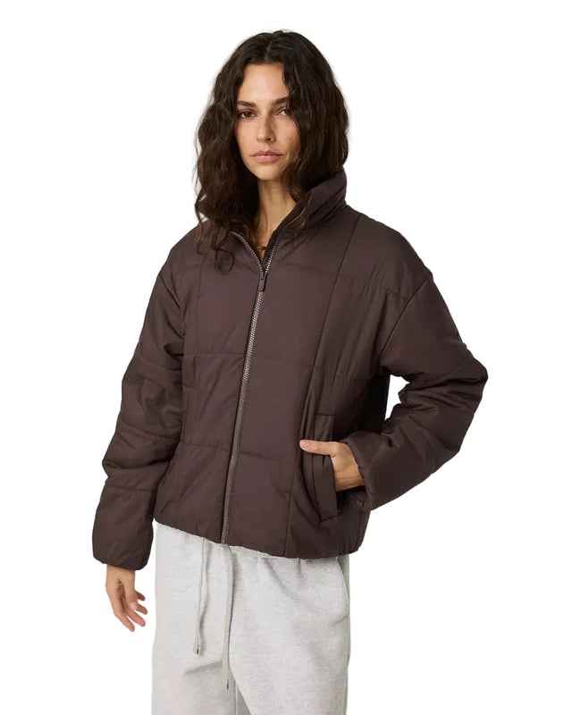 VUORI Women's Canyon Insulated Sporty Jacket French Roast Women's Street Jackets Vuori 