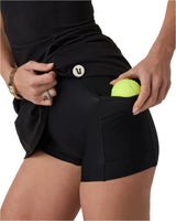 VUORI Women's One Shot Tennis Dress Black Women's Dresses Vuori 