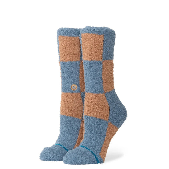 STANCE Women's Patchwork Cozy Crew Sea Blue Women's Socks Stance 