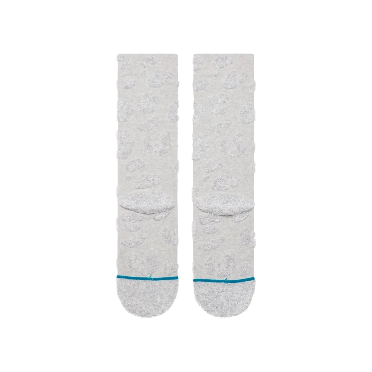 STANCE Women's Terry Cheetah Crew Socks Heather Grey Women's Socks Stance 
