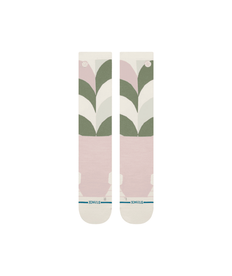 STANCE Women's Geo Petals Ultralight Wool Snow Socks Lilac Women's Snowboard Socks Stance 