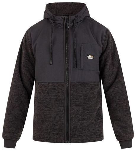 HURLEY Huron Burrito Zip Hoodie Dark Stone Grey Men's Zip Hoodies Hurley 
