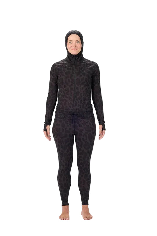 AIRBLASTER Women's Classic Ninja Suit Black Leopard Women's Base Layers Airblaster 