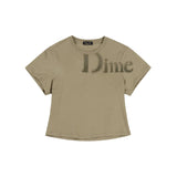 DIME Women's Classic Stencil T-Shirt Military Olive Women's Short Sleeve T-Shirts Dime MTL 