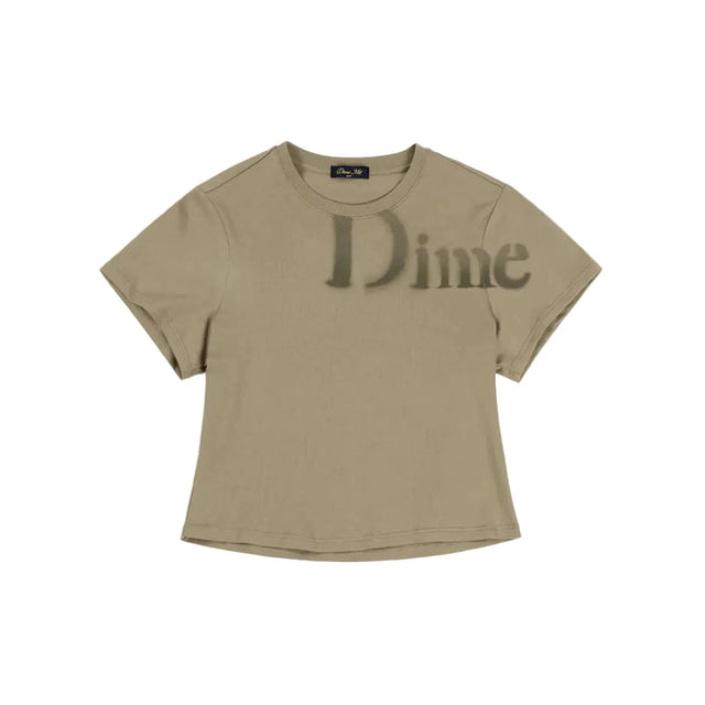 DIME Women's Classic Stencil T-Shirt Military Olive Women's Short Sleeve T-Shirts Dime MTL 