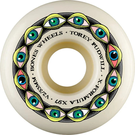 BONES XF Pudwill Frying Eyes V2 Locks 97A 53mm Skateboard Wheels Skateboard Wheels Bones 