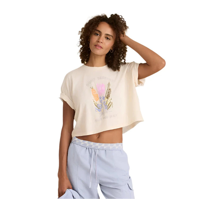 ROARK Women's Nature Cropped Boxy T-Shirt Eggshell Women's T-Shirts Roark Revival 