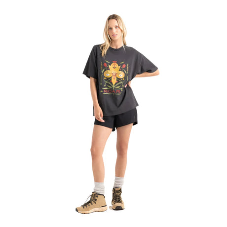 ROARK Women's Tomas Wildflower Oversized Premium T-Shirt Black Women's Short Sleeve T-Shirts Roark Revival 