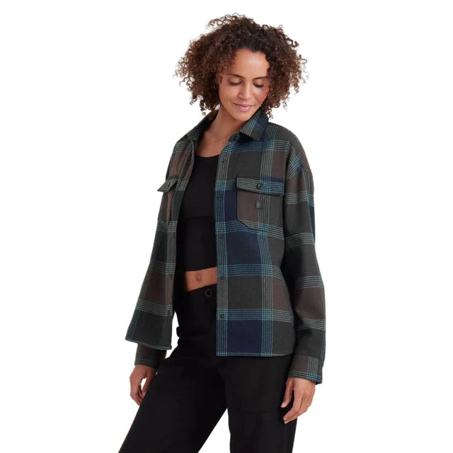 ROARK Women's Amberley Flannel Deep Navy Women's Flannels and Button Ups Roark Revival 